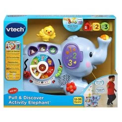 VTech Pull & Discover Activity Elephant -Vtech vtech babies vtech pull discover activity elephant 37128160837853