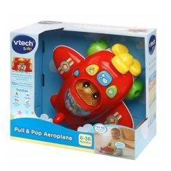 VTech Pull & Pop Aeroplane 5 VTech Pull & Pop Aeroplane -Vtech vtech babies vtech pull pop aeroplane 37128342143197